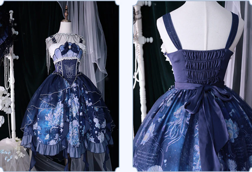 Original Elegant Lolita Blue Lolita JSK - Image 34