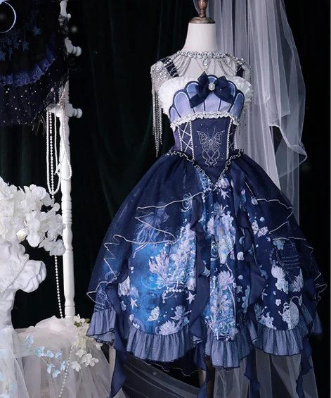 Original Elegant Lolita Blue Lolita JSK - Image 35