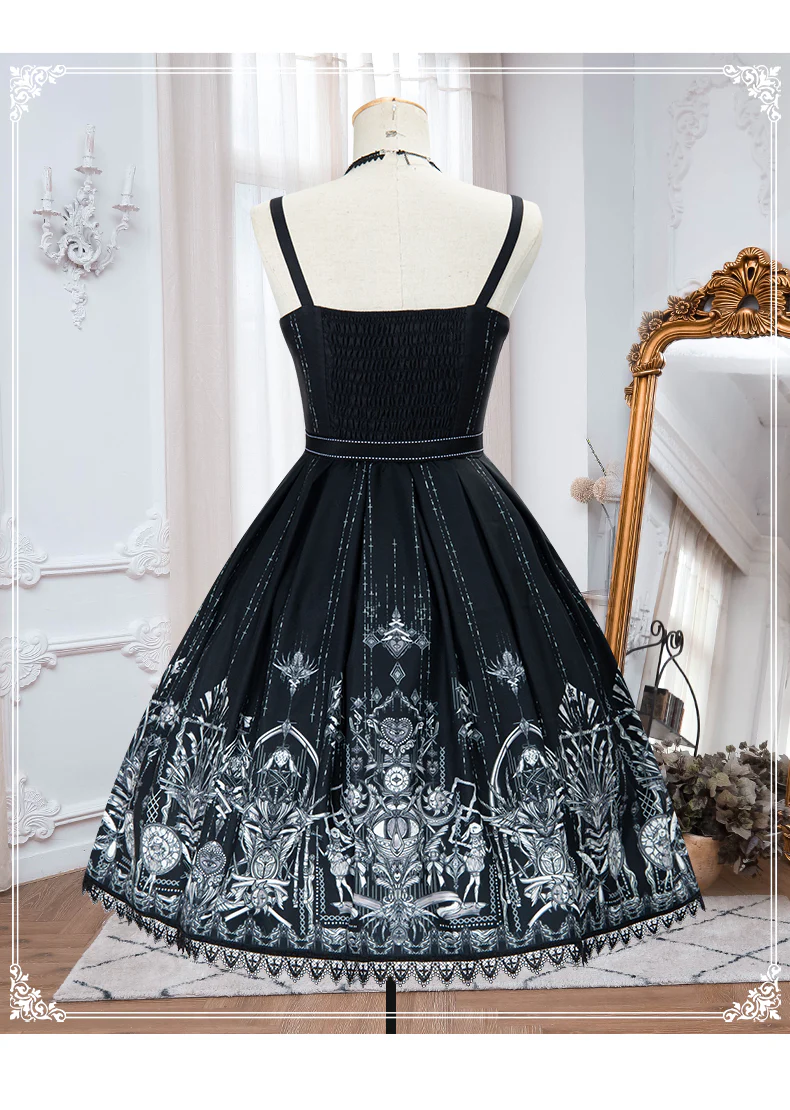 Red Heart Eyes - Retro Gothic JSK Dress - Image 3