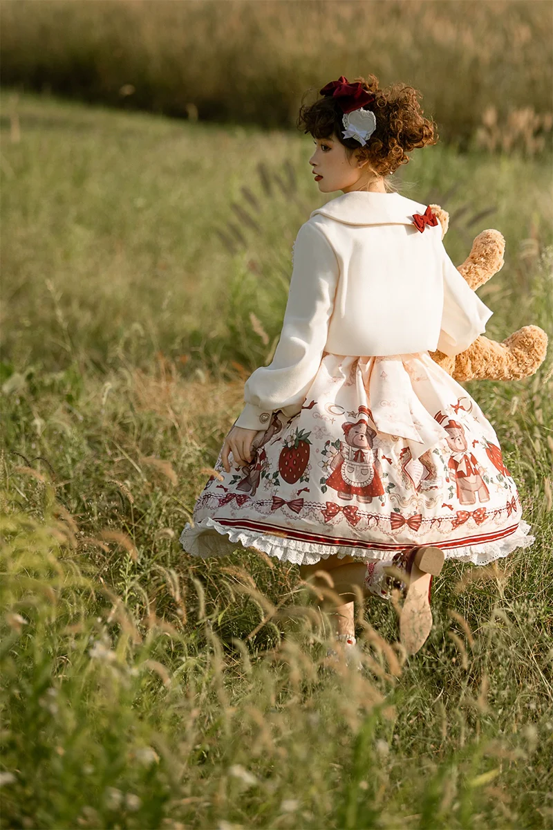 Winter Gift - Kawaii Lolita JSK and Coat Set - Image 15