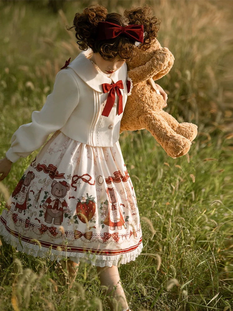 Winter Gift - Kawaii Lolita JSK and Coat Set - Image 2