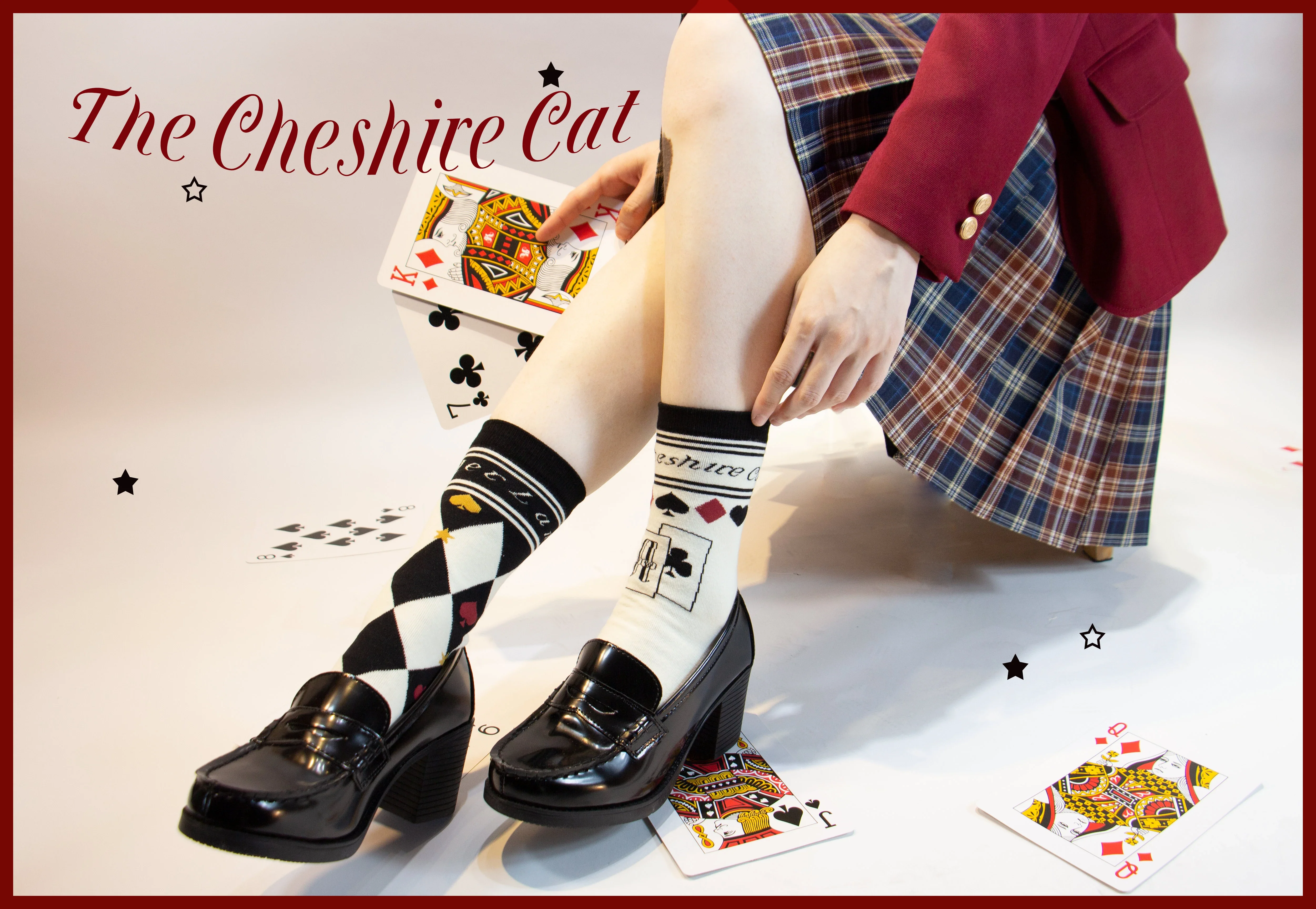 Daily Lolita Cotton Asymmetric Print Socks - Image 19