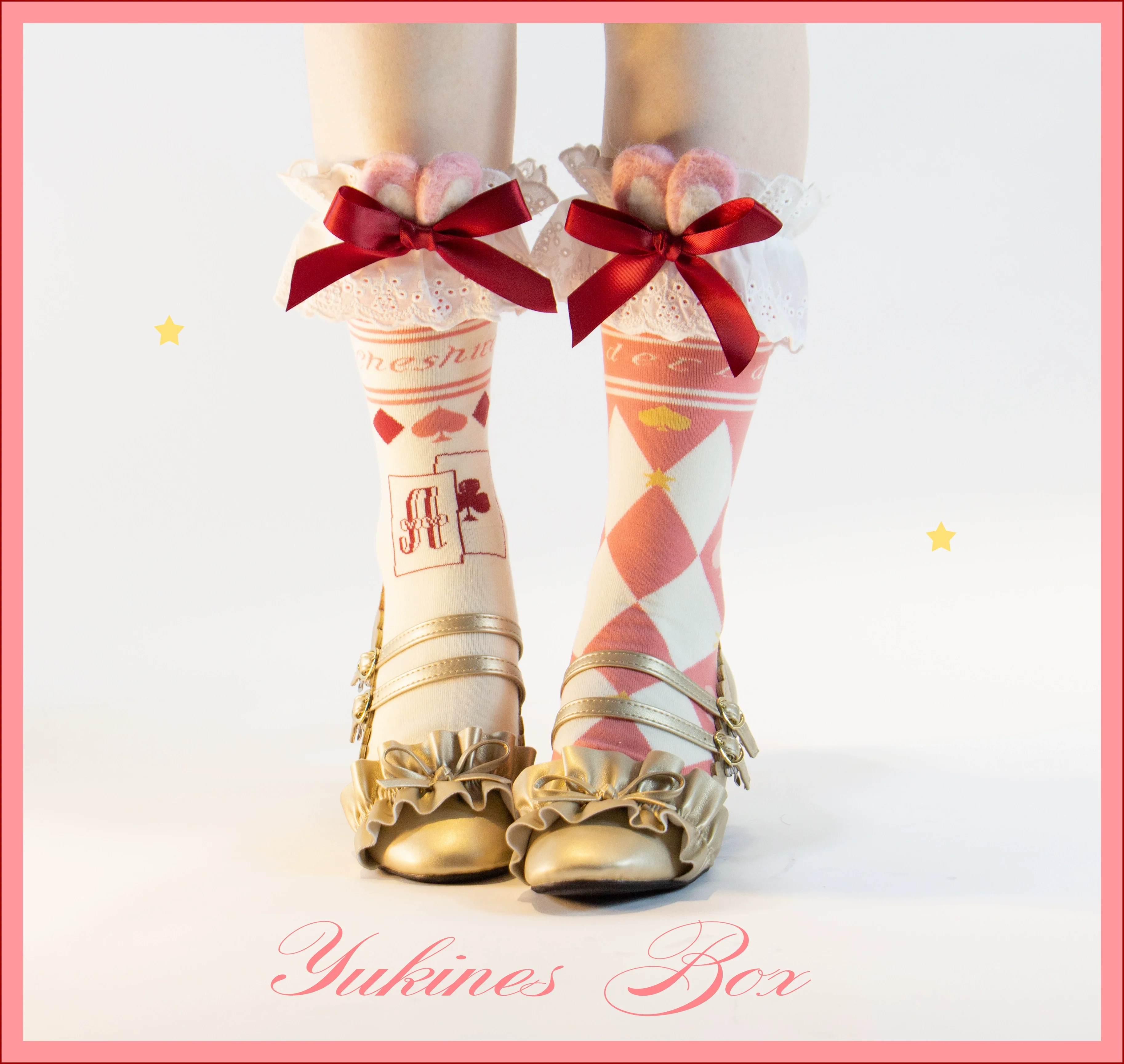 Daily Lolita Cotton Asymmetric Print Socks - Image 22