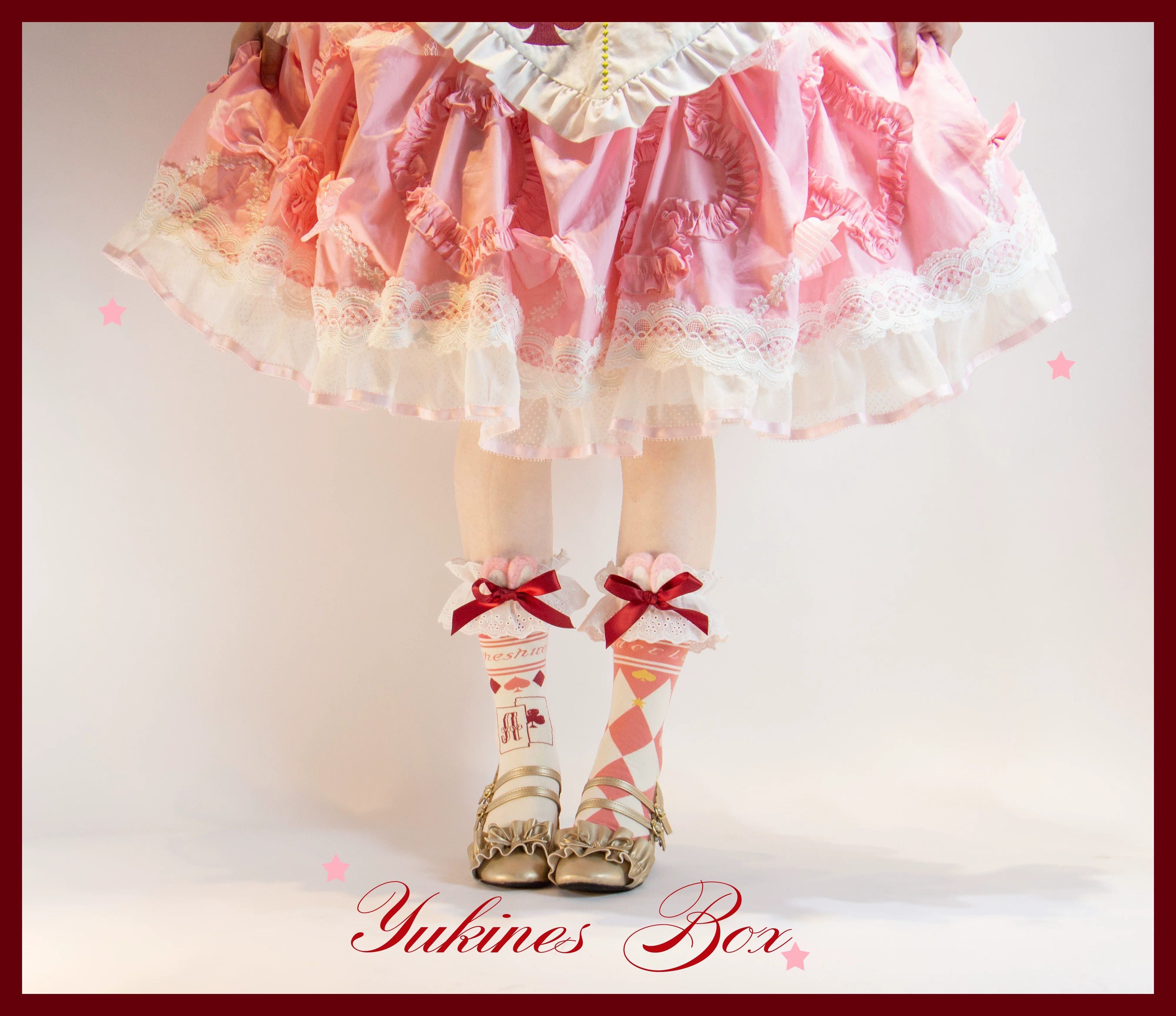 Daily Lolita Cotton Asymmetric Print Socks - Image 23
