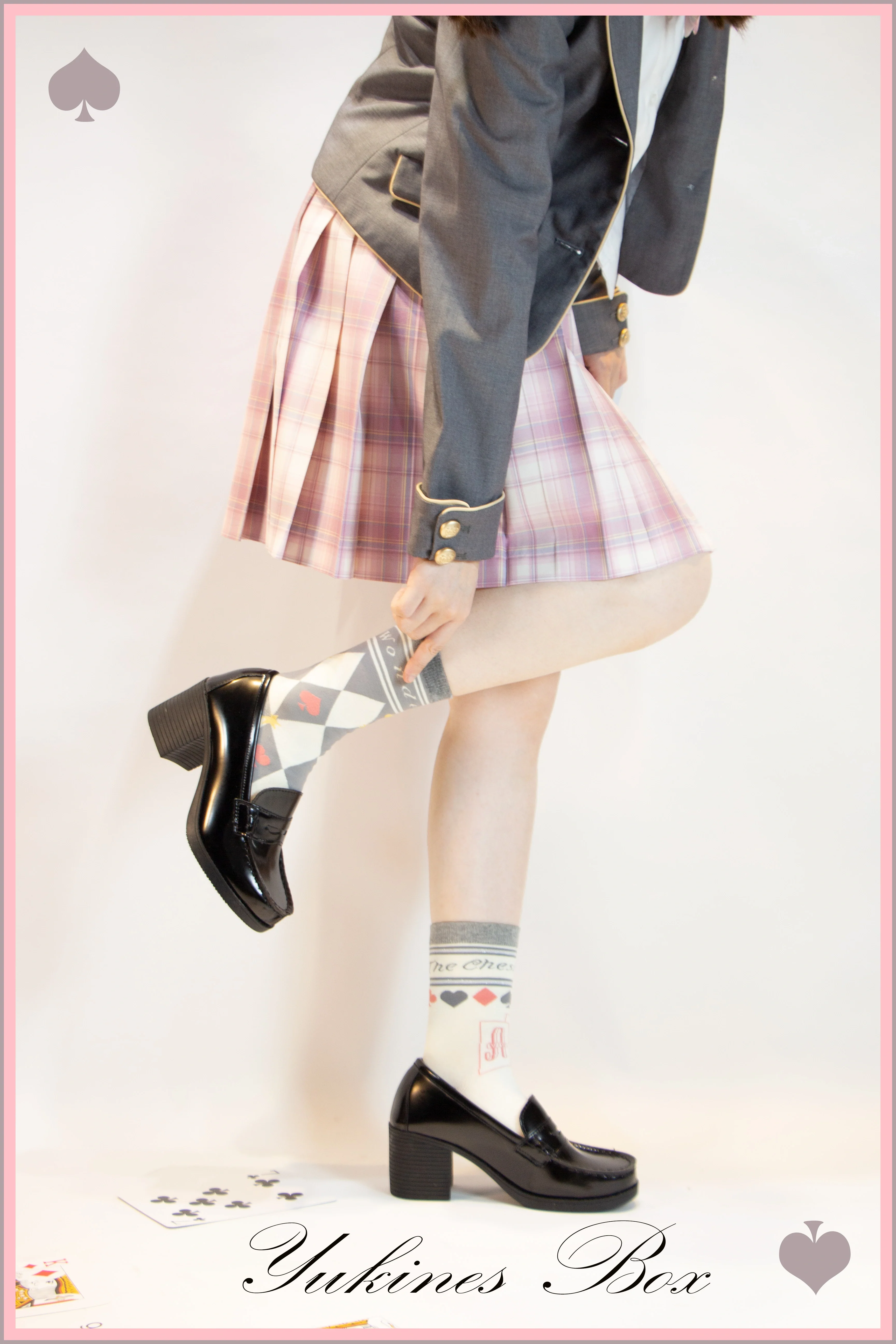 Daily Lolita Cotton Asymmetric Print Socks - Image 28