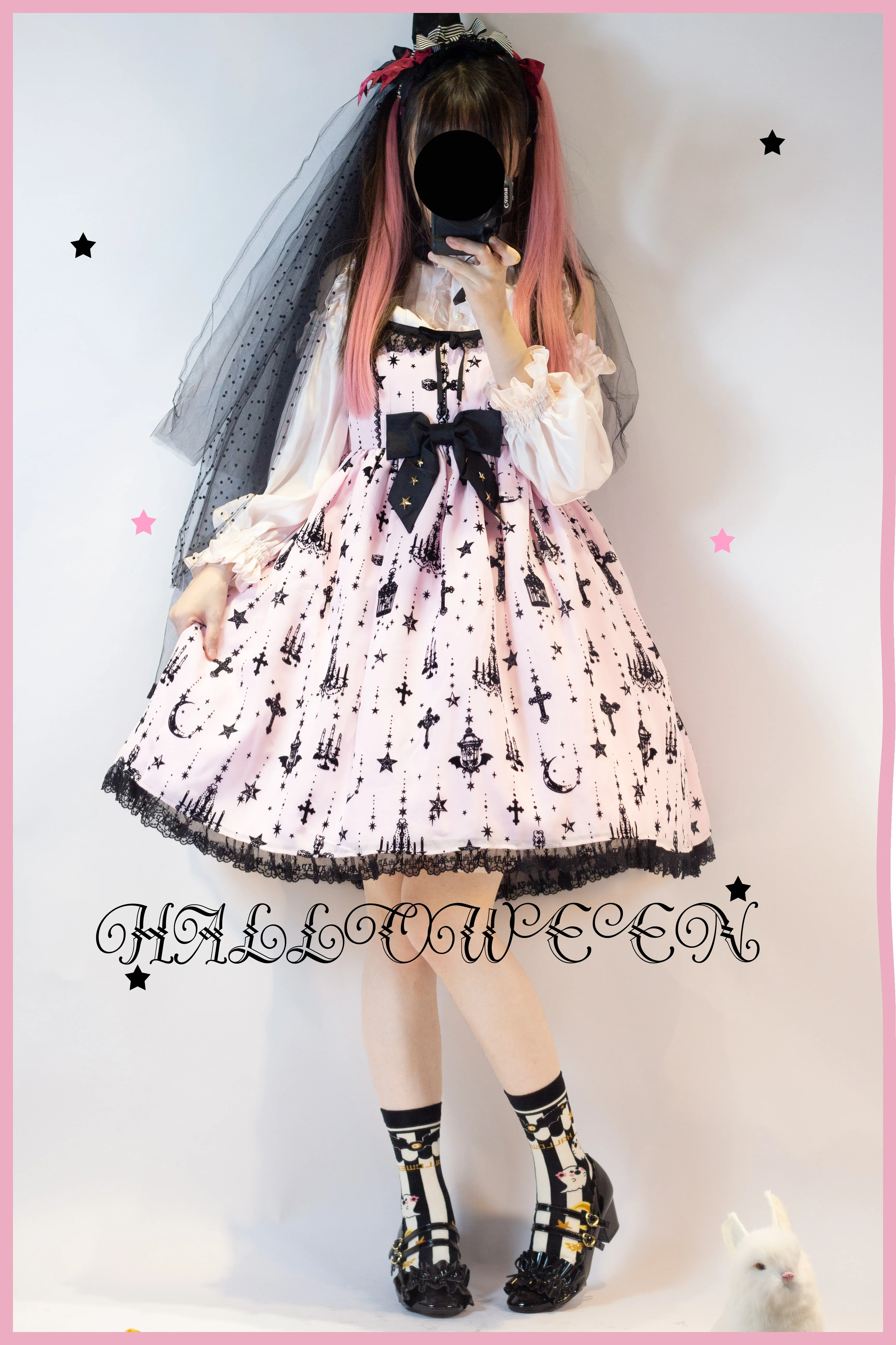Gothic Lolita Halloween Pumpkin Bat Socks - Image 13