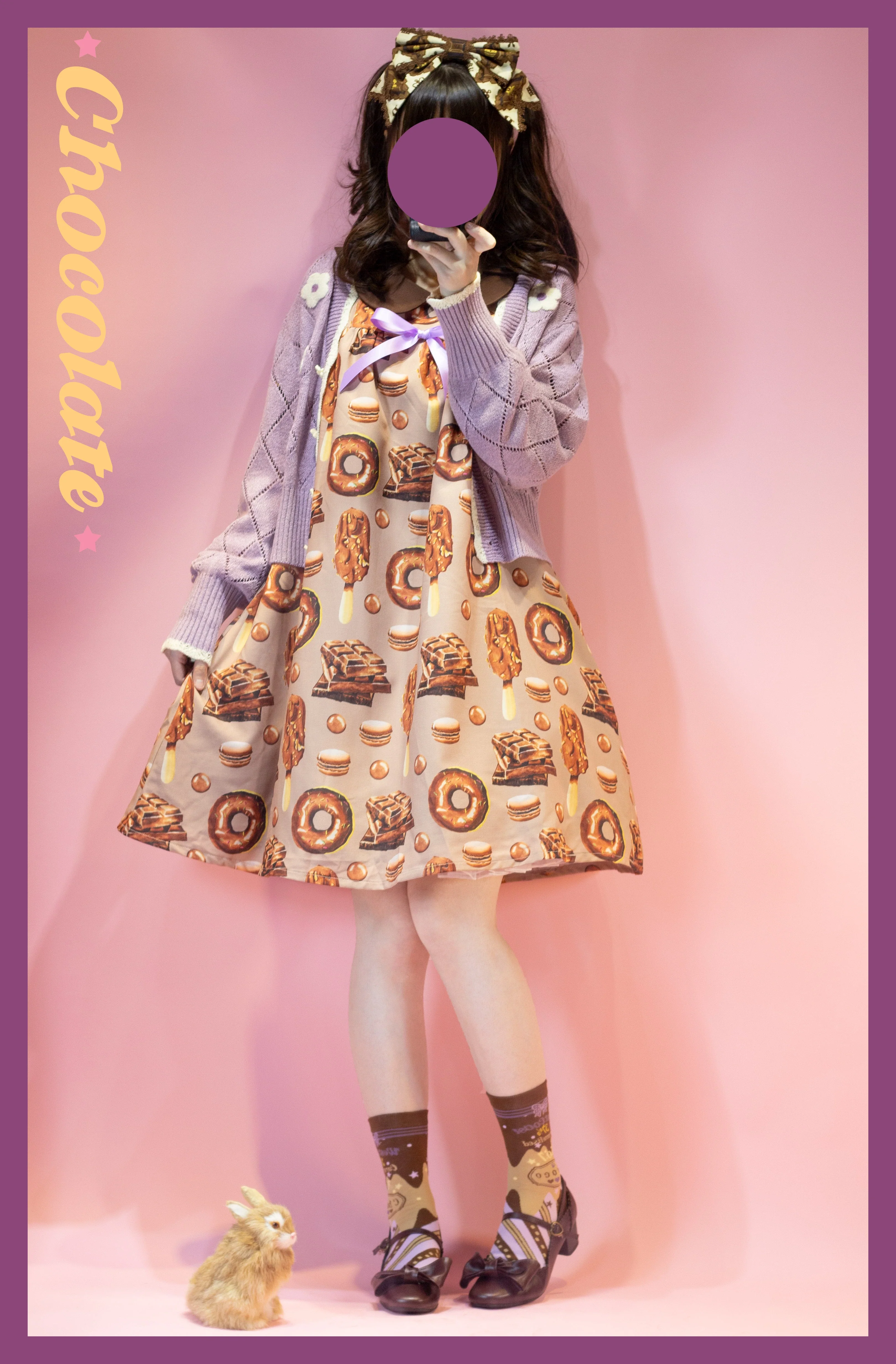 Kawaii Lolita Chocolate Color Cotton Socks - Image 24