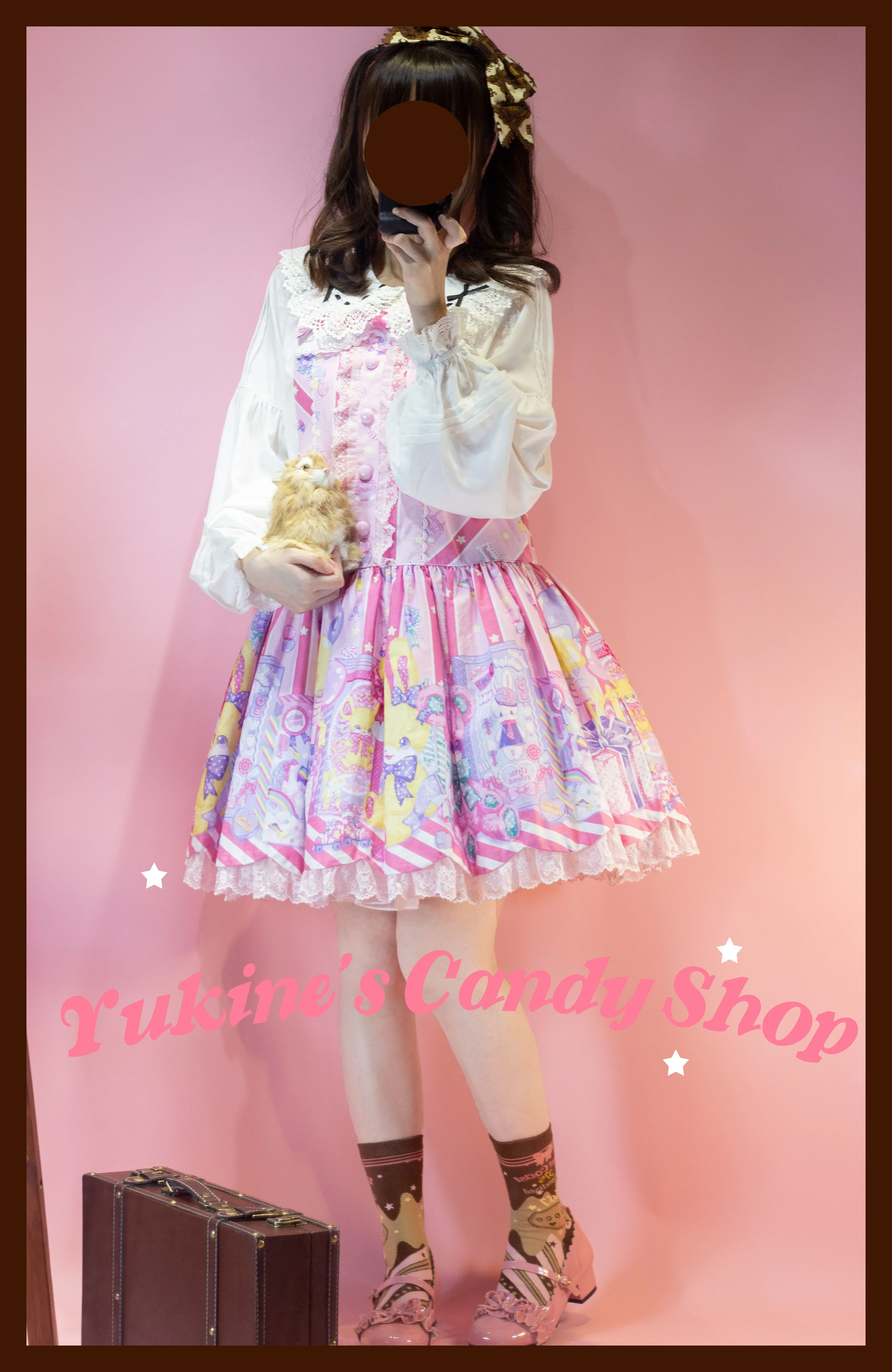 Kawaii Lolita Chocolate Color Cotton Socks - Image 25