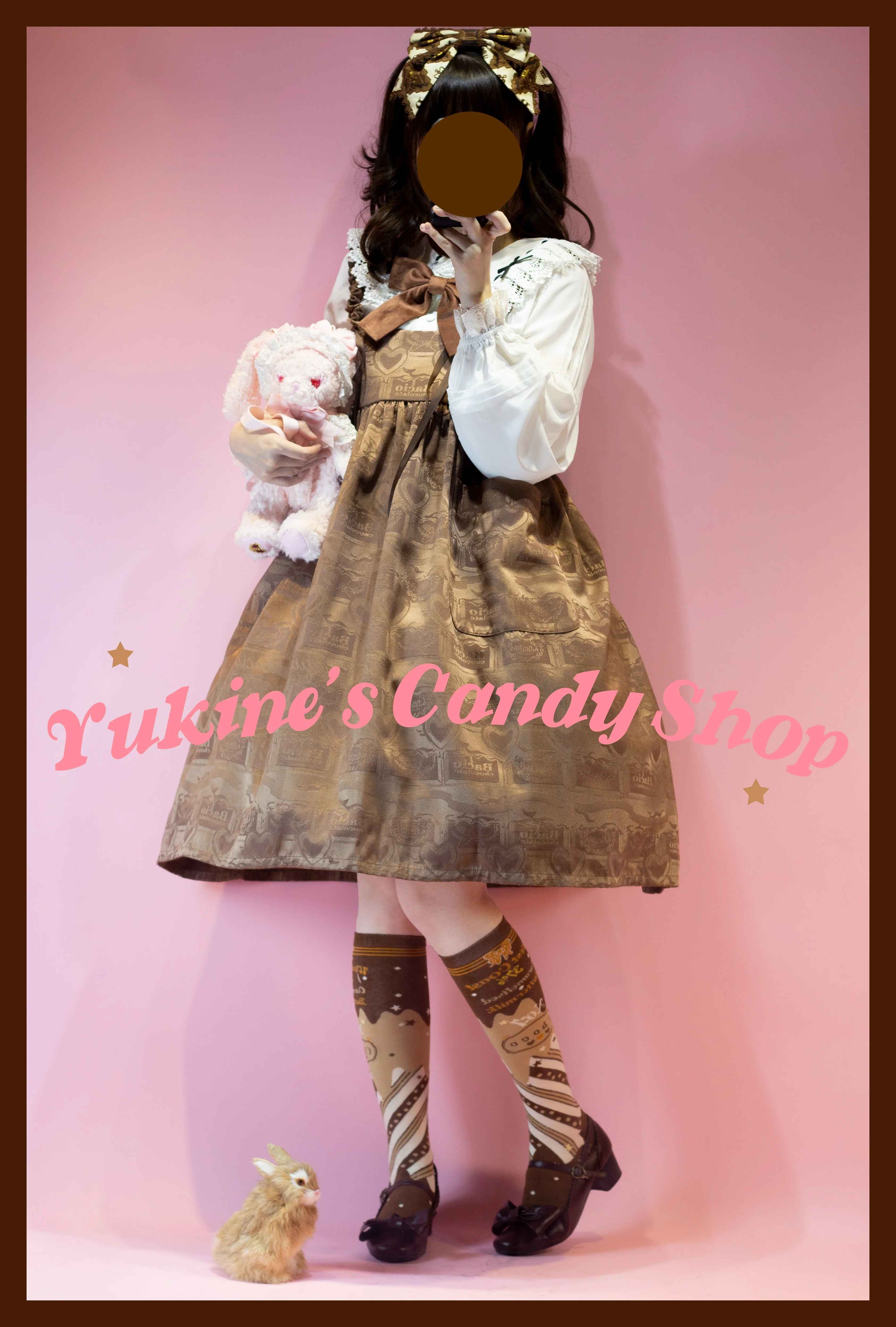 Kawaii Lolita Chocolate Color Cotton Socks - Image 26