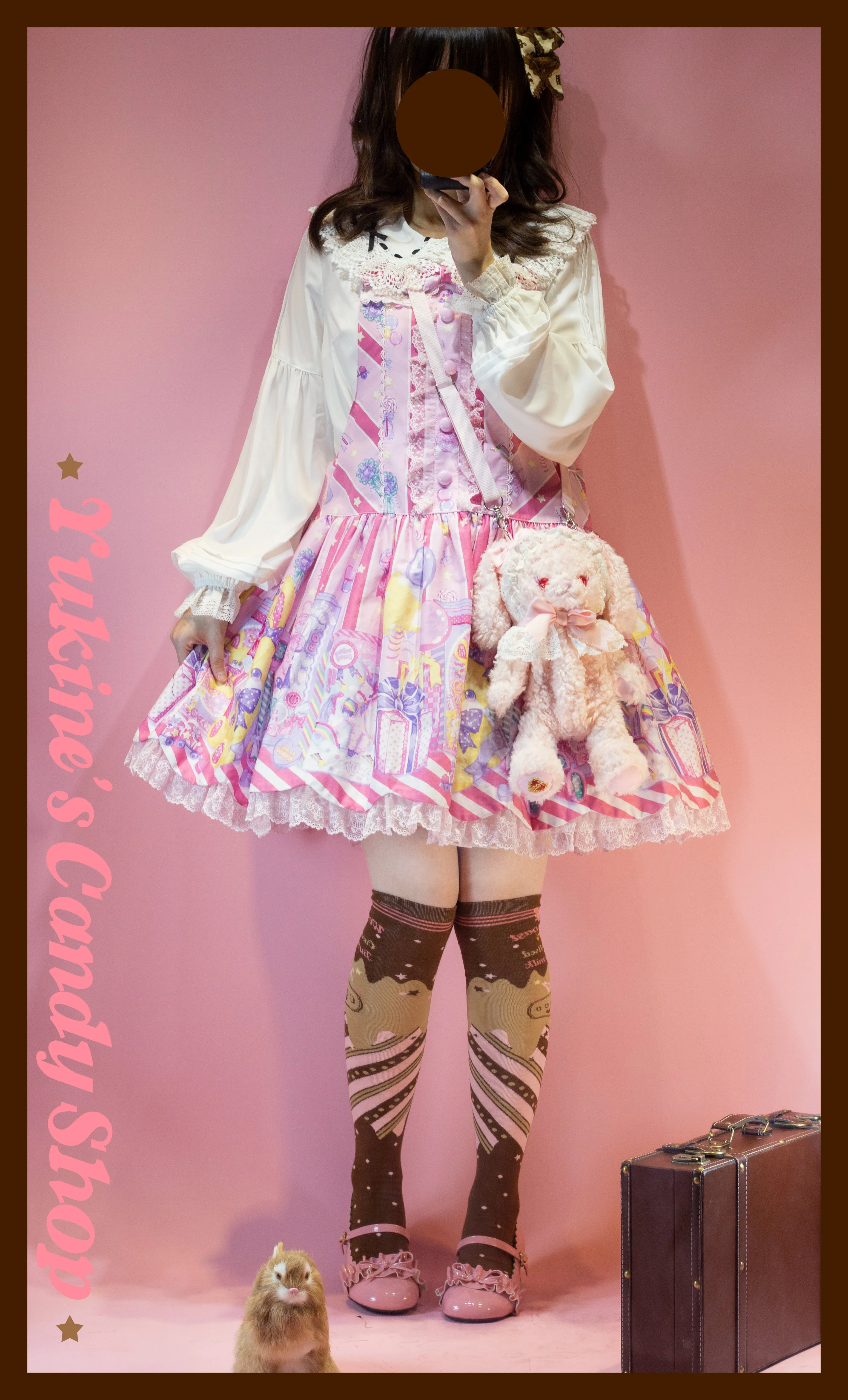 Kawaii Lolita Chocolate Color Cotton Socks - Image 27