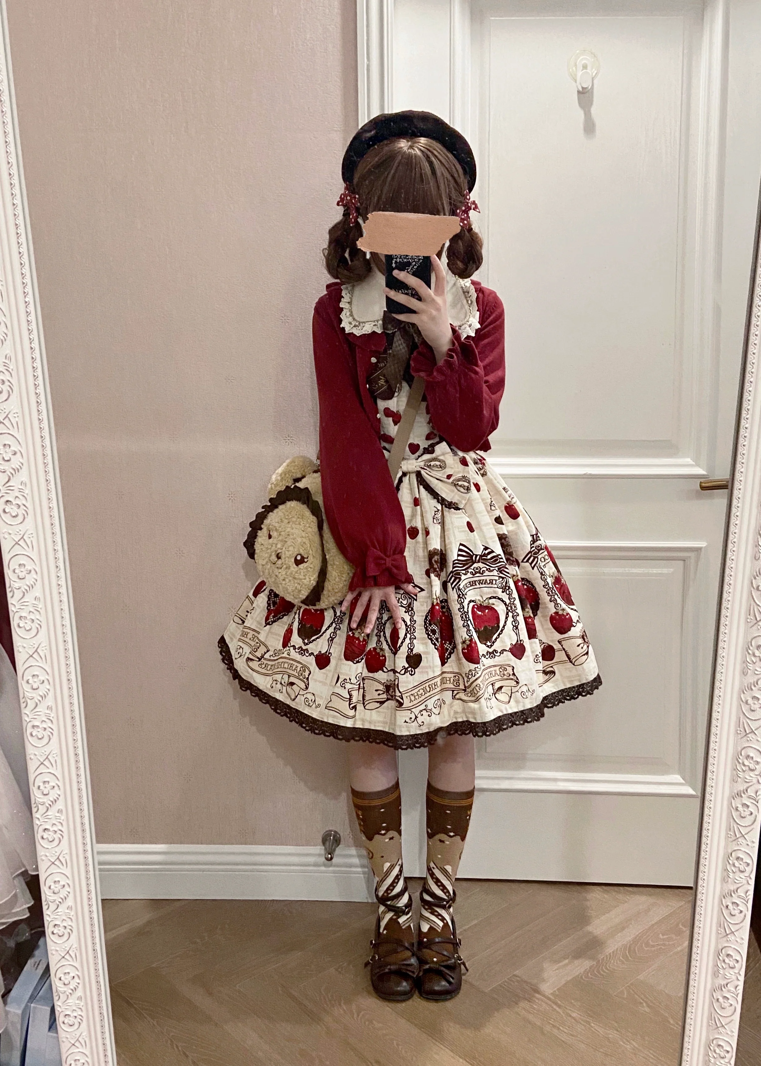 Kawaii Lolita Chocolate Color Cotton Socks - Image 28