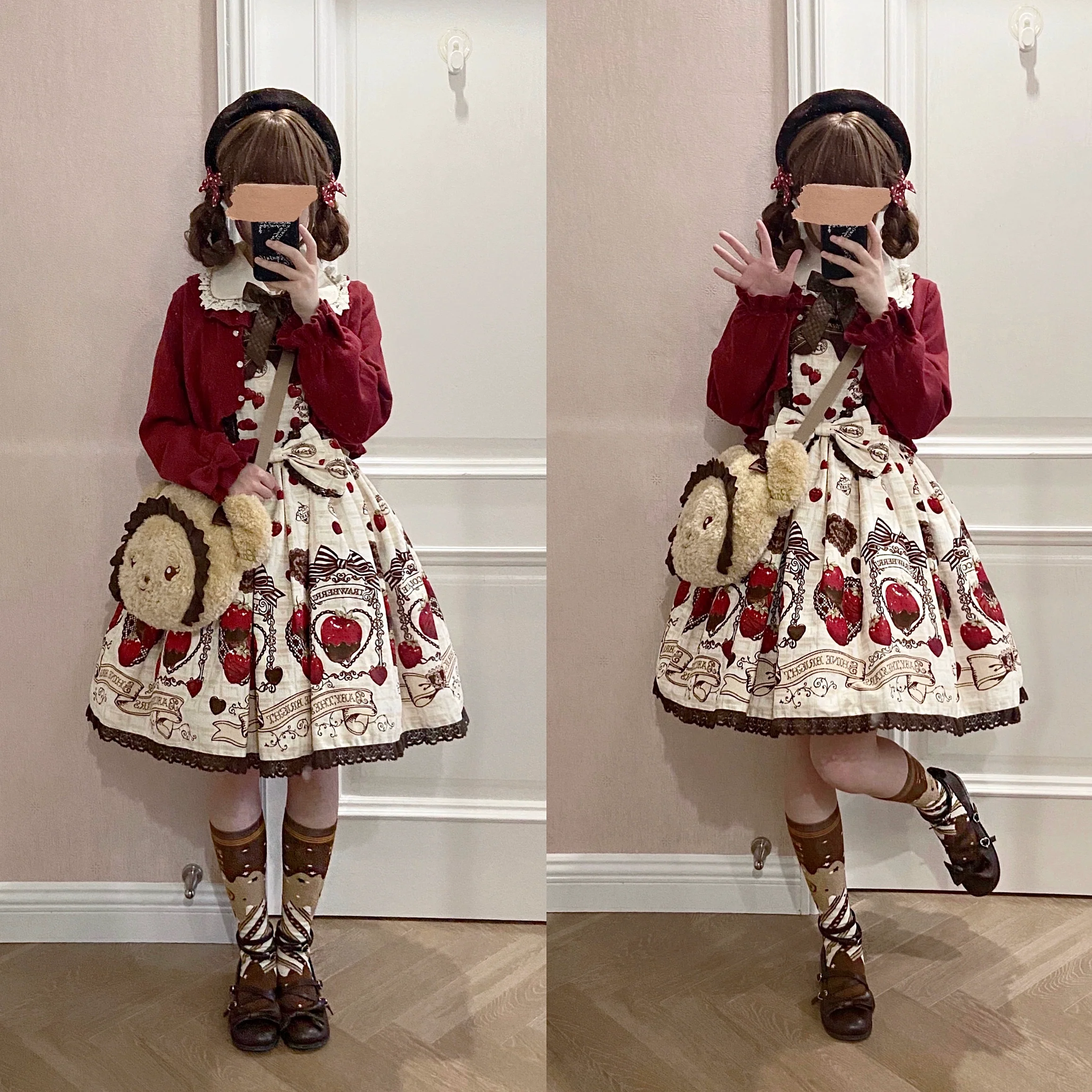 Kawaii Lolita Chocolate Color Cotton Socks - Image 31