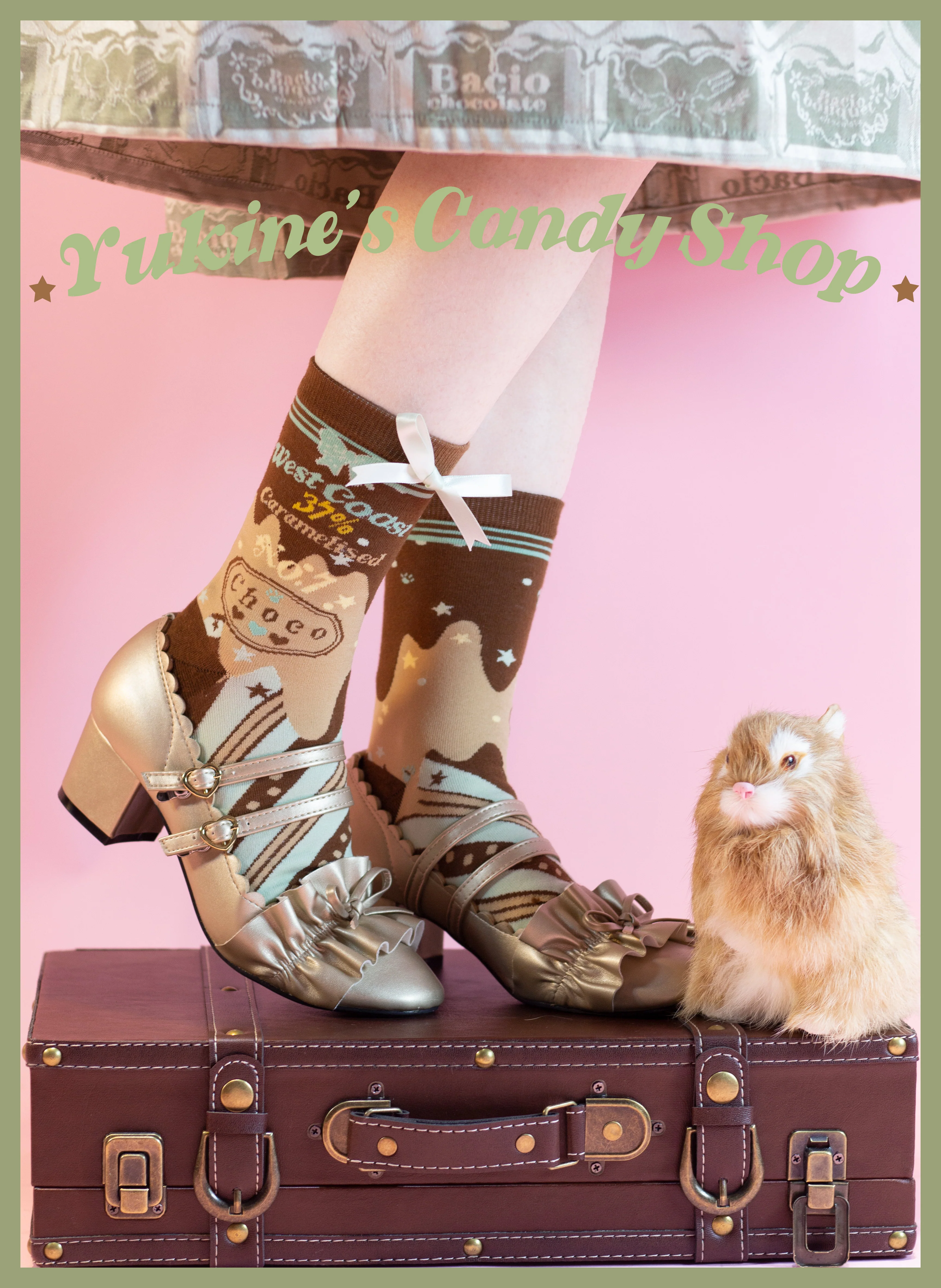 Kawaii Lolita Chocolate Color Cotton Socks - Image 50