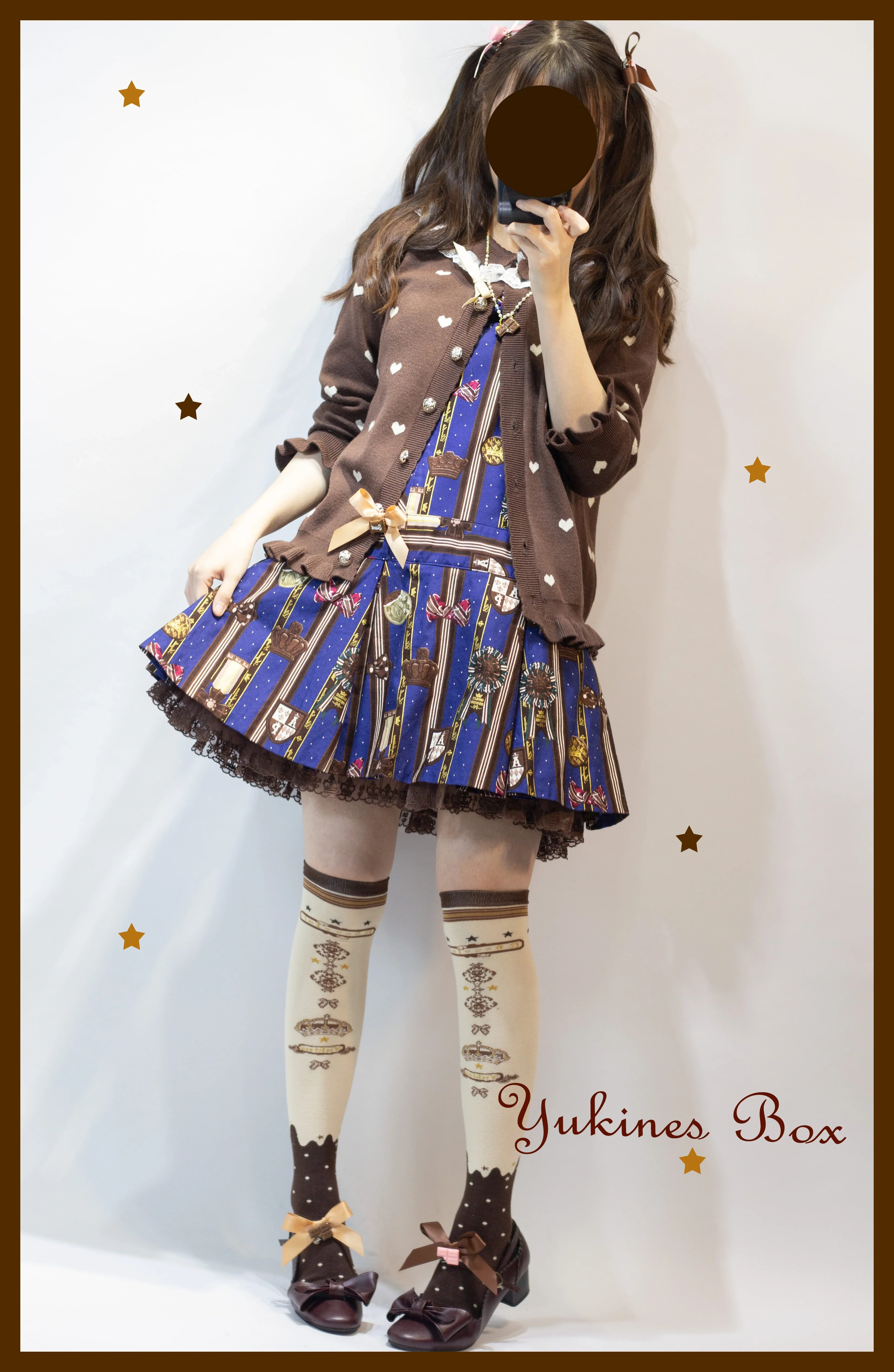 Retro Lolita Chocolate Color Cotton Socks - Image 10