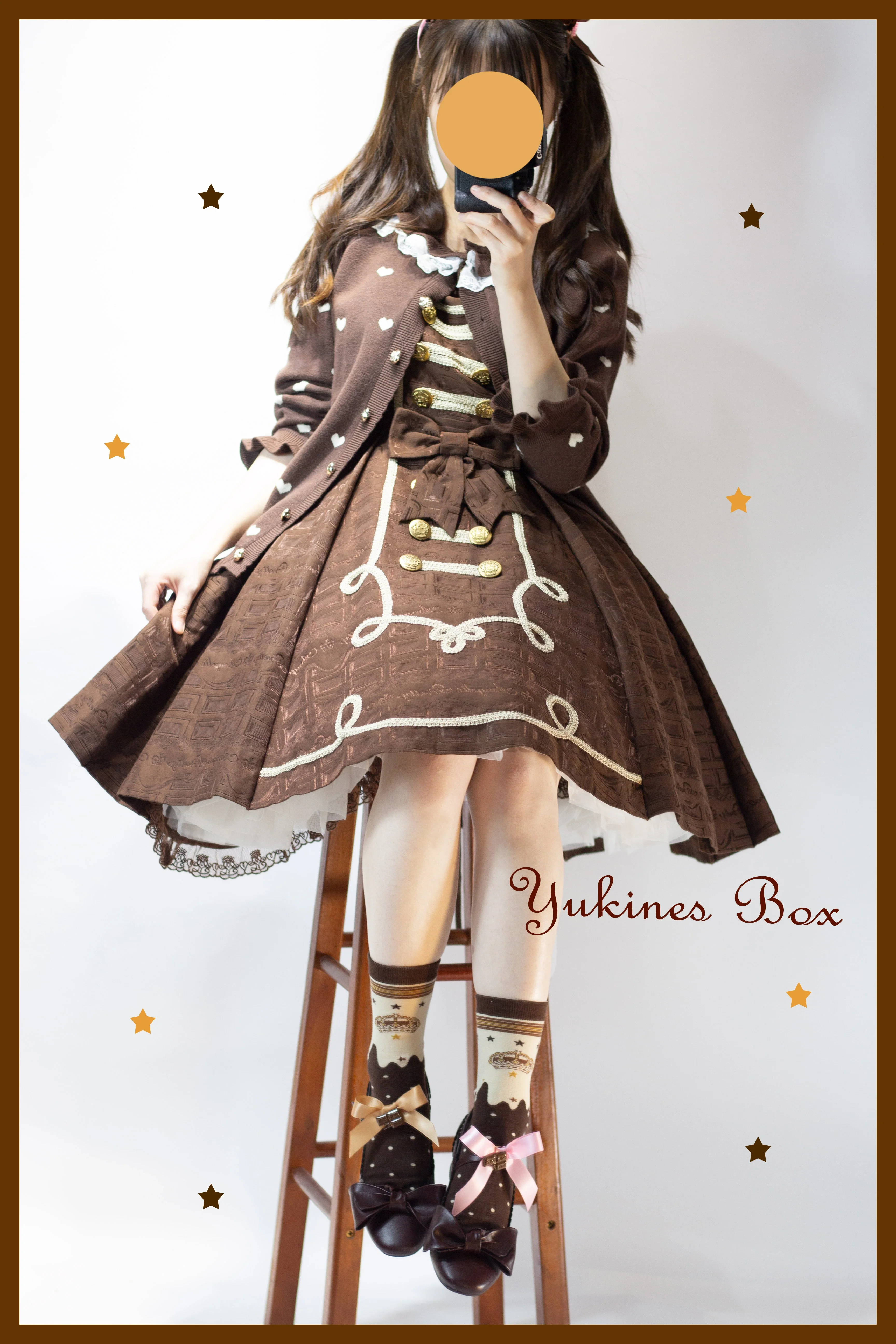 Retro Lolita Chocolate Color Cotton Socks - Image 12